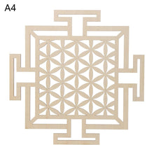 Load image into Gallery viewer, 1PC Flower of Life Shape Wooden Wall Sign Laser Cut Non-slip Coaster Set Wood Placemats Table Mat Round Cup Pad Art Home Decor
