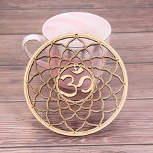 Load image into Gallery viewer, 1PC Flower of Life Shape Wooden Wall Sign Laser Cut Non-slip Coaster Set Wood Placemats Table Mat Round Cup Pad Art Home Decor
