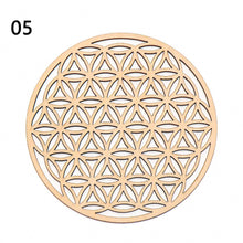 Load image into Gallery viewer, 1PC Flower of Life Shape Wooden Wall Sign Laser Cut Non-slip Coaster Set Wood Placemats Table Mat Round Cup Pad Art Home Decor

