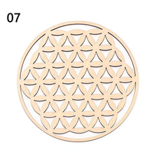 Load image into Gallery viewer, 1PC Flower of Life Shape Wooden Wall Sign Laser Cut Non-slip Coaster Set Wood Placemats Table Mat Round Cup Pad Art Home Decor
