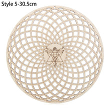 Load image into Gallery viewer, 1PC Flower of Life Shape Wooden Wall Sign Laser Cut Non-slip Coaster Set Wood Placemats Table Mat Round Cup Pad Art Home Decor
