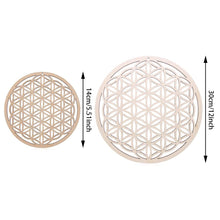 Load image into Gallery viewer, 1PC Flower of Life Shape Wooden Wall Sign Laser Cut Non-slip Coaster Set Wood Placemats Table Mat Round Cup Pad Art Home Decor
