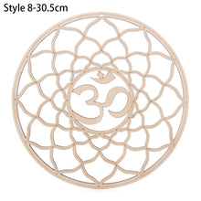 Load image into Gallery viewer, 1PC Flower of Life Shape Wooden Wall Sign Laser Cut Non-slip Coaster Set Wood Placemats Table Mat Round Cup Pad Art Home Decor
