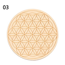 Load image into Gallery viewer, 1PC Flower of Life Shape Wooden Wall Sign Laser Cut Non-slip Coaster Set Wood Placemats Table Mat Round Cup Pad Art Home Decor
