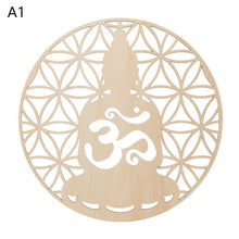 Load image into Gallery viewer, 1PC Flower of Life Shape Wooden Wall Sign Laser Cut Non-slip Coaster Set Wood Placemats Table Mat Round Cup Pad Art Home Decor
