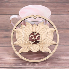 Load image into Gallery viewer, 1PC Flower of Life Shape Wooden Wall Sign Laser Cut Non-slip Coaster Set Wood Placemats Table Mat Round Cup Pad Art Home Decor
