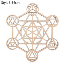 Load image into Gallery viewer, 1PC Flower of Life Shape Wooden Wall Sign Laser Cut Non-slip Coaster Set Wood Placemats Table Mat Round Cup Pad Art Home Decor
