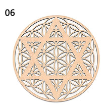 Load image into Gallery viewer, 1PC Flower of Life Shape Wooden Wall Sign Laser Cut Non-slip Coaster Set Wood Placemats Table Mat Round Cup Pad Art Home Decor
