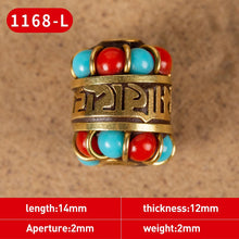 Load image into Gallery viewer, 1Pc 15 Styles Retro Nepal Beads Handmade Red Coral Tibetan Bead Antique Golden For Jewelry Components Making DIY Bracelets
