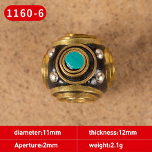 Load image into Gallery viewer, 1Pc 15 Styles Retro Nepal Beads Handmade Red Coral Tibetan Bead Antique Golden For Jewelry Components Making DIY Bracelets
