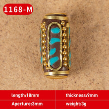 Load image into Gallery viewer, 1Pc 15 Styles Retro Nepal Beads Handmade Red Coral Tibetan Bead Antique Golden For Jewelry Components Making DIY Bracelets
