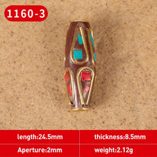 Load image into Gallery viewer, 1Pc 15 Styles Retro Nepal Beads Handmade Red Coral Tibetan Bead Antique Golden For Jewelry Components Making DIY Bracelets
