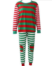 Load image into Gallery viewer, Family Christmas pajams stripe set Xmas family suit
