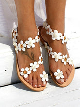 Load image into Gallery viewer, Flower Beach Summer Flat Heel Sandals For Women
