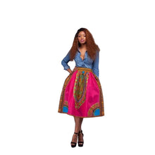 Load image into Gallery viewer, African Print High Waist Casual Skirt
