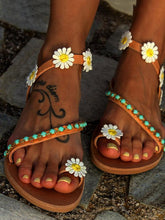 Load image into Gallery viewer, Summer Beach Flower Flat Sandals For Women
