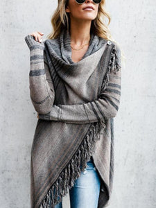 2018 Long Sleeve Plus Size Irregular Sweater