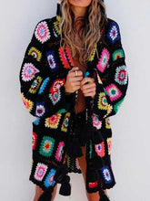 Load image into Gallery viewer, Handmade Hollow Tassel Hooded Sweater Cardigan
