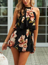 Load image into Gallery viewer, Flower Sleeveless Beach Rompers
