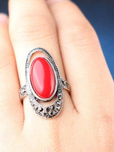 Load image into Gallery viewer, Bohemian Alloy Inlaid Stone Vintage Ring
