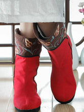 Load image into Gallery viewer, Retro National Style Embroidery Increased Cotton Boots

