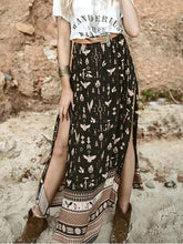 Load image into Gallery viewer, Boho Side Split Beach Bust Skirt

