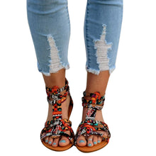 Load image into Gallery viewer, Bohemian Female Colorful Lace Sandals
