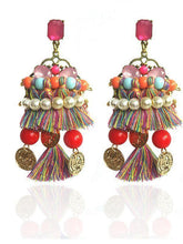 Load image into Gallery viewer, Bohemian Ethnic Style Colored Tassels Earrings
