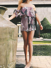 Load image into Gallery viewer, Print Bohemia Strapless Romper
