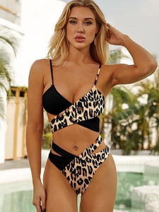Women Sexy Bikini Set Leopard Separate Two Piece Swimwear