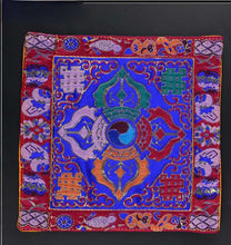 Load image into Gallery viewer, Tibetan Style Cloth Mat Embroidered with Eight Auspicious Crosses, Diamond Pestle, Bell Pestle, Tablecloth
