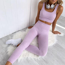 Load image into Gallery viewer, 2 Piece Set Workout Clothes for Women Sports Bra and Leggings Set Sports Wear for Women Gym Clothing Athletic Yoga Set
