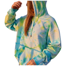 Load image into Gallery viewer, Women&#39;s New Loose Hooded Tie-dye Printed Casual Sweater Coat Jacket
