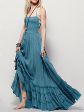 Load image into Gallery viewer, Fashion Sexy Off-Back Lace-up Beach Maxi Dress
