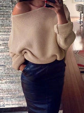 Load image into Gallery viewer, Sexy Solid Color Off-the-shoulder Sweater Tops
