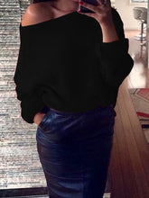 Load image into Gallery viewer, Sexy Solid Color Off-the-shoulder Sweater Tops
