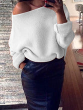 Load image into Gallery viewer, Sexy Solid Color Off-the-shoulder Sweater Tops
