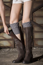 Load image into Gallery viewer, Boot cuff thick short-sleeved thick thick bamboo knit wool yarn socks - 8
