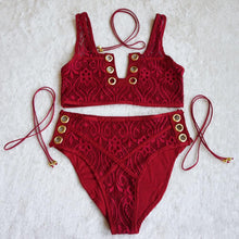 Load image into Gallery viewer, Lace bikini 6 color Swimsuit
