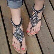 Load image into Gallery viewer, Bohemia Beads Decorated Beach Flat Sandals
