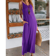 Load image into Gallery viewer, New Fashion Summer Solid Color Beach Maxi Dress

