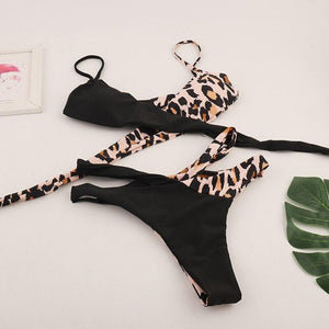 Women Sexy Bikini Set Leopard Separate Two Piece Swimwear