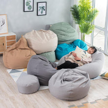 Load image into Gallery viewer, New Large Small Lazy Sofas Cover Chairs without Filler Linen Cloth Lounger Seat Bean Bag Pouf Puff Couch Tatami Living Room
