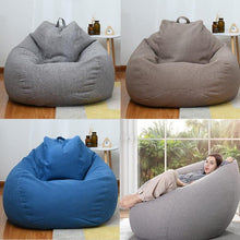 Load image into Gallery viewer, New Large Small Lazy Sofas Cover Chairs without Filler Linen Cloth Lounger Seat Bean Bag Pouf Puff Couch Tatami Living Room
