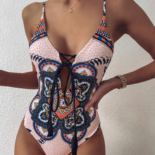 Load image into Gallery viewer, Lady Vintage Printed Complex Beach Bikini
