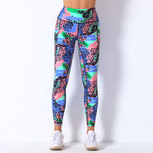 Load image into Gallery viewer, Comfortable breathable digital print yoga pants high waist slim sports leggings
