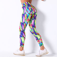 Load image into Gallery viewer, Comfortable breathable digital print yoga pants high waist slim sports leggings
