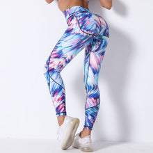 Load image into Gallery viewer, Comfortable breathable digital print yoga pants high waist slim sports leggings
