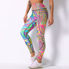 Load image into Gallery viewer, Comfortable breathable digital print yoga pants high waist slim sports leggings
