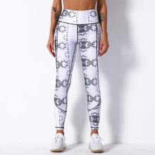 Load image into Gallery viewer, Comfortable breathable digital print yoga pants high waist slim sports leggings
